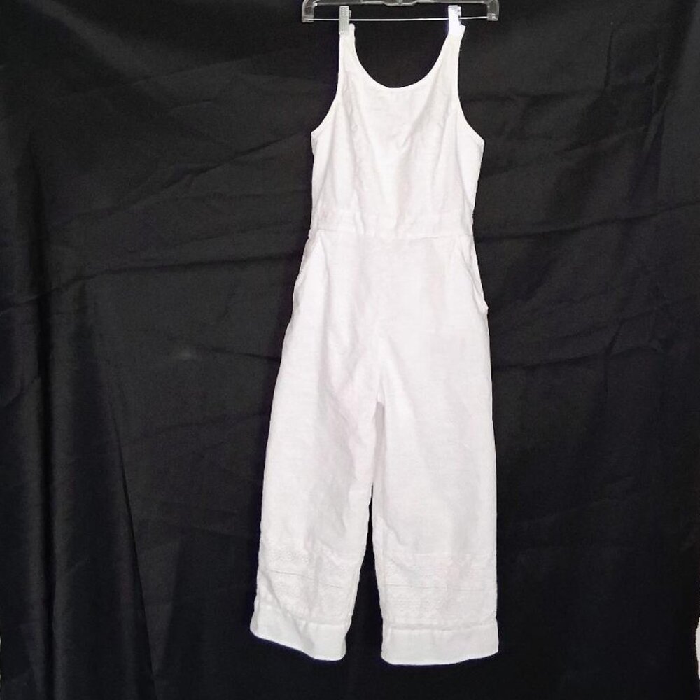 Copper Key  Women's White Sleeveless Capri Jumpsuit Size Small